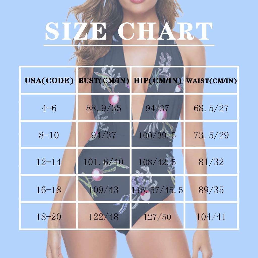 Backless-V-Neck-One-Piece-Swimsuit-Size-Chart