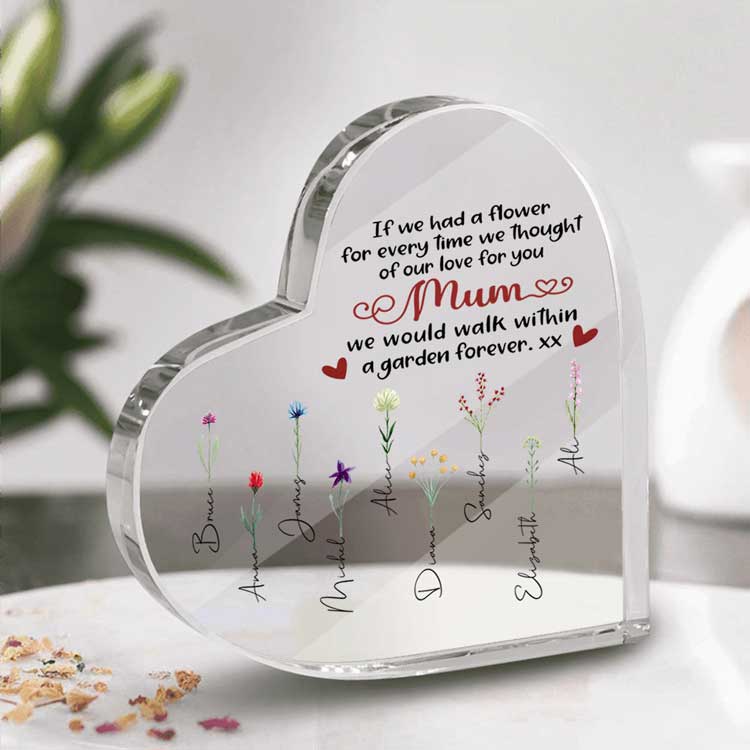 Personalized Acrylic Plaque - Grandchildren Fill A Place In Your Heart  Puzzle Pieces - Personalized Heart Plaque - Best Gift For Mother, Grandma