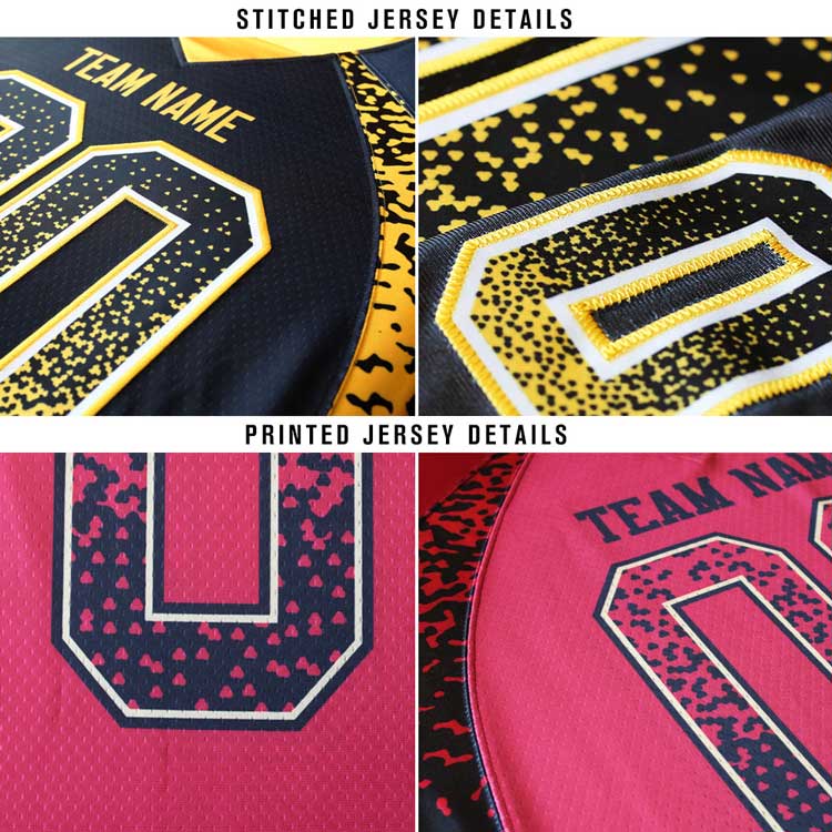 Custom Red White-Gold Mesh Authentic Football Jersey - Personalized ...