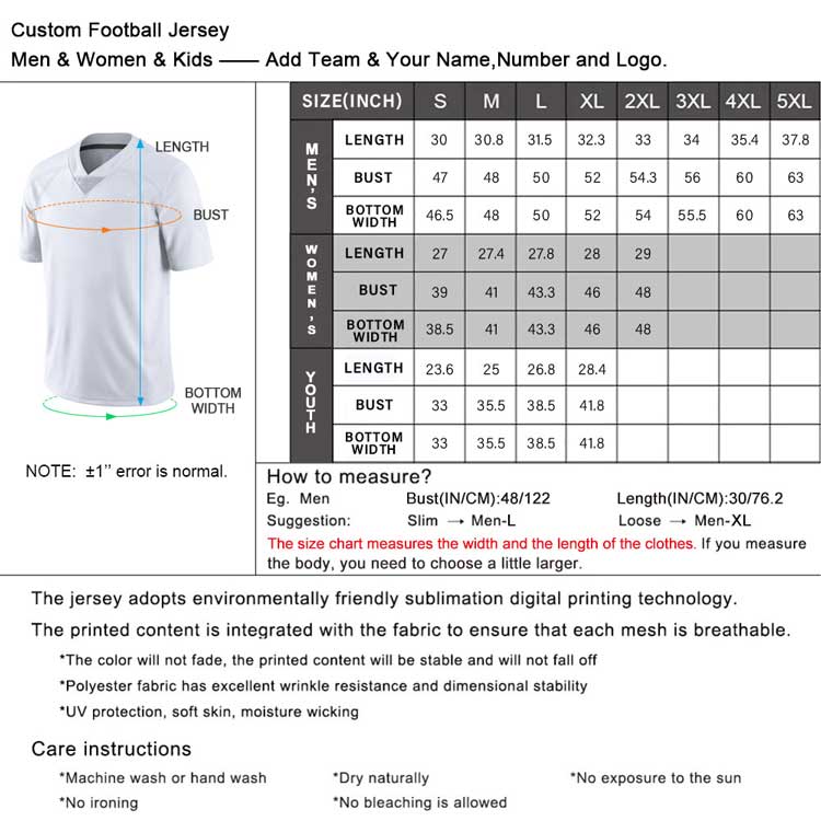 football-jersey-size-chart